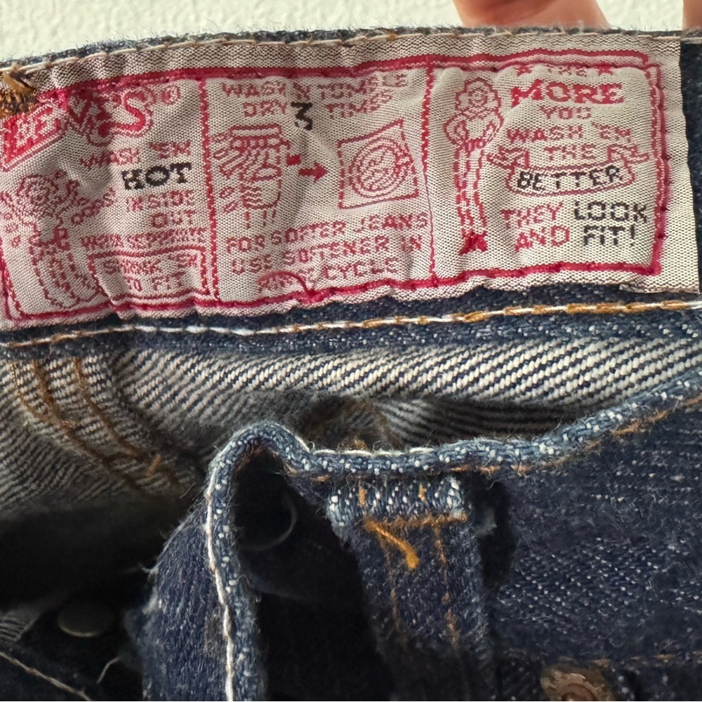 Levi's Vintage Original 501 Button Fly 80’s Rare Blue Jeans High Rise - Picture 3 of 16